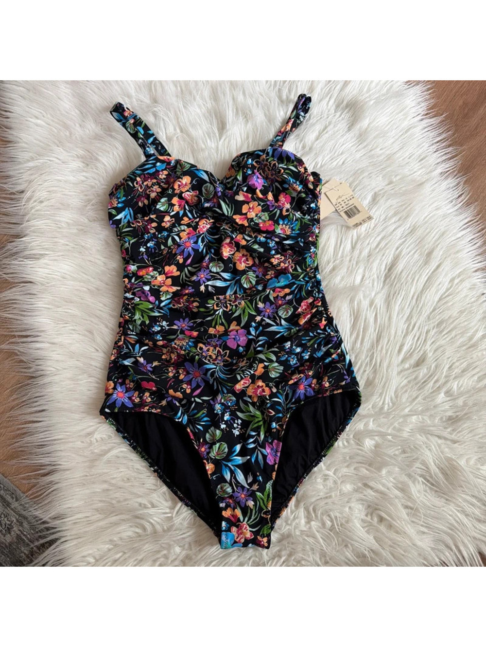 One Piece Flora D-Cup Shirred Front Mio Swimsuit  size 6